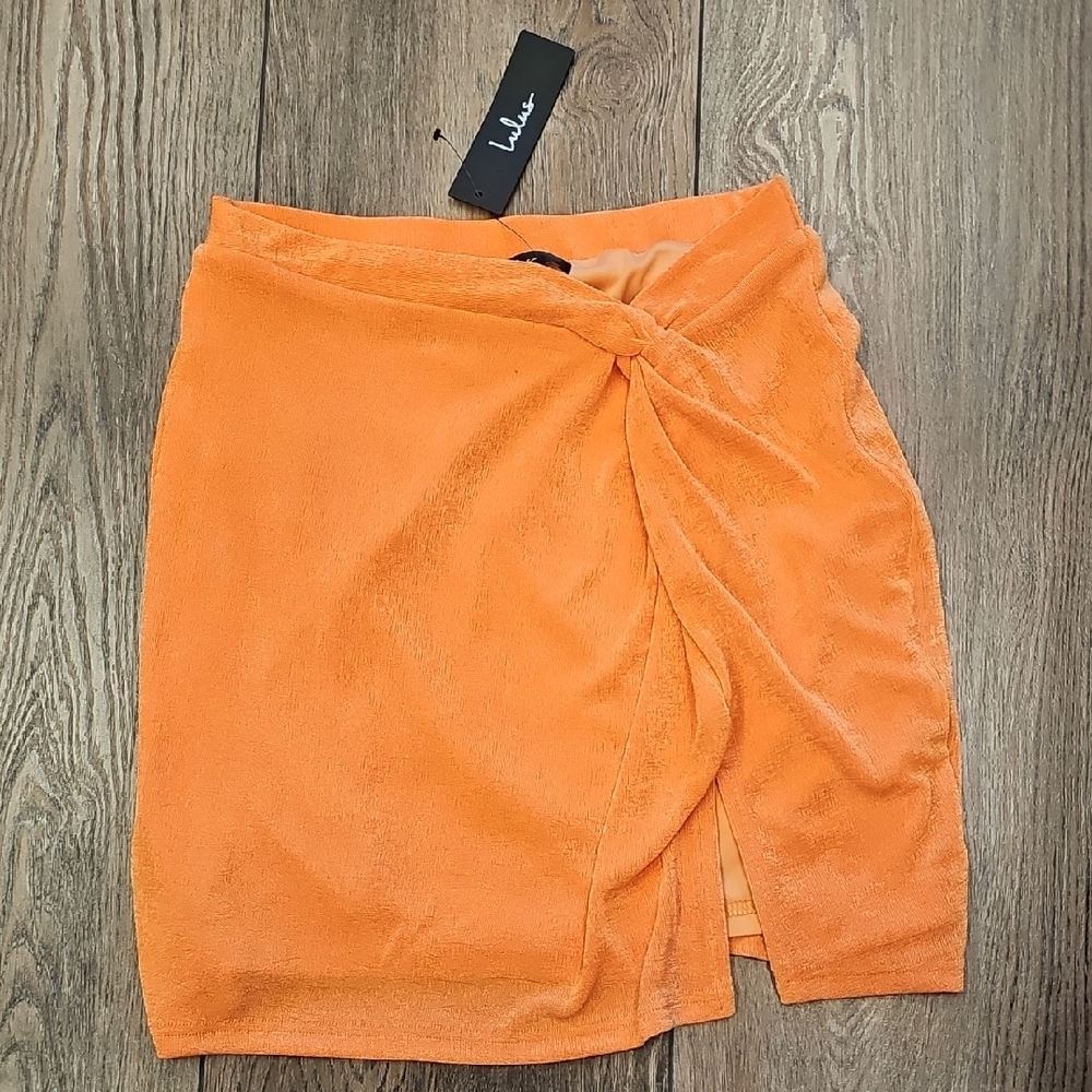 Lulu's Orange Summer Mini Skirt